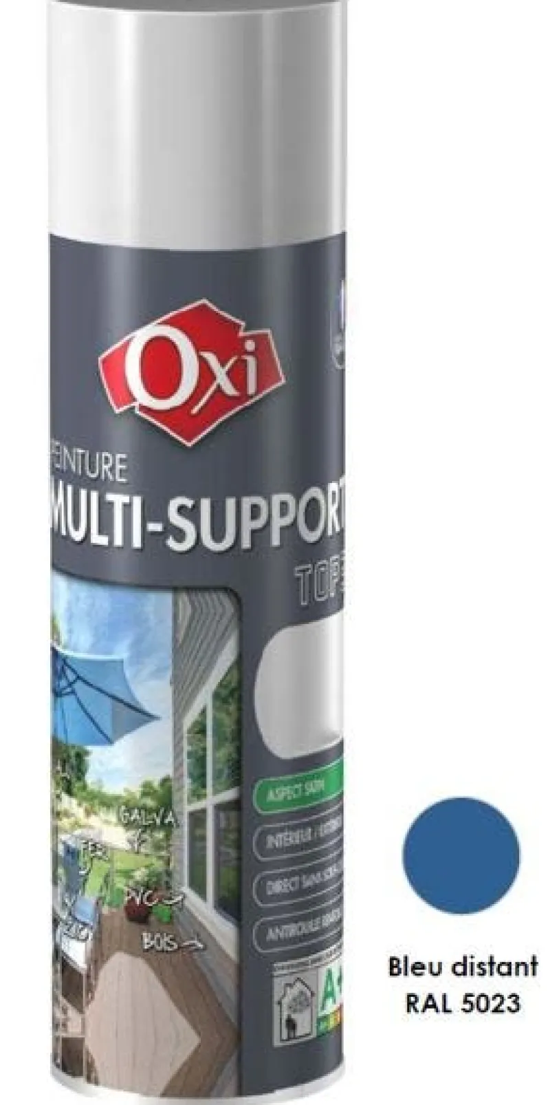 New OXI Peinture multi-supports Top3+ Bleu Distant Satin 400ML