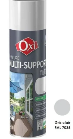 Online OXI Peinture multi-supports Top3+ Gris Clair Satin 400ML