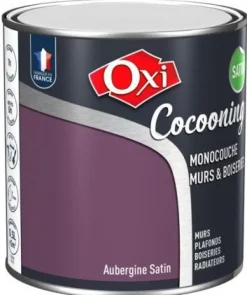 Sale OXI Peinture murs et boiseries aubergine 0.5L