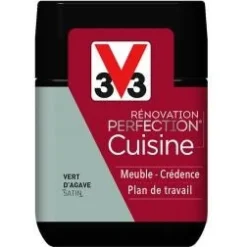 Hot V33 Peinture rénovation cuisine vert agave satin 75ml