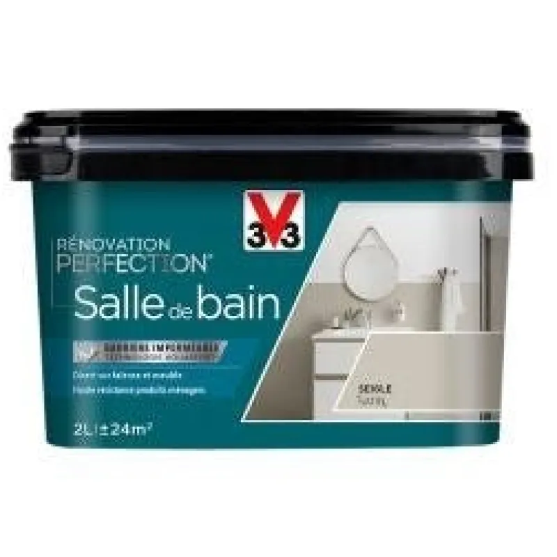 Sale V33 Peinture rénovation salle de bain seigle satin 2 L