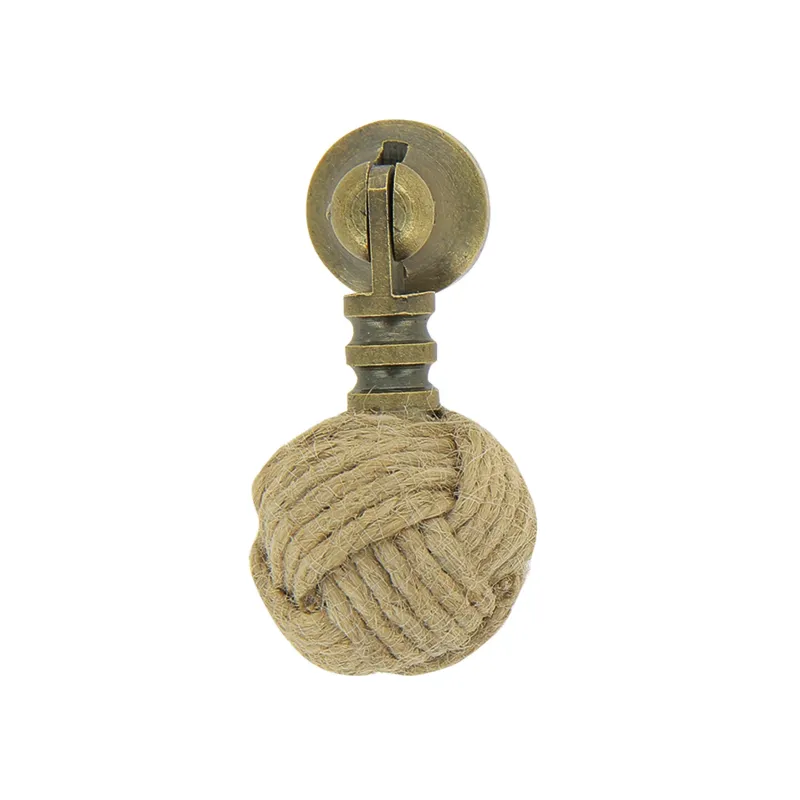 Online Pendant boule corde clair laitonné vieilli x2