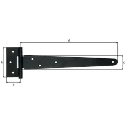 Discount GAH ALBERTS Penture anglaise acier noir 294/40x90x2,5 mm
