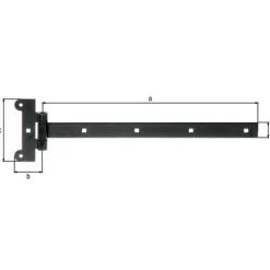 New GAH ALBERTS Penture anglaise noire 391/51x121 mm
