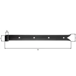 Clearance GAH ALBERTS Penture queue de carpe zinguée noire 400/5 Ø14 mm