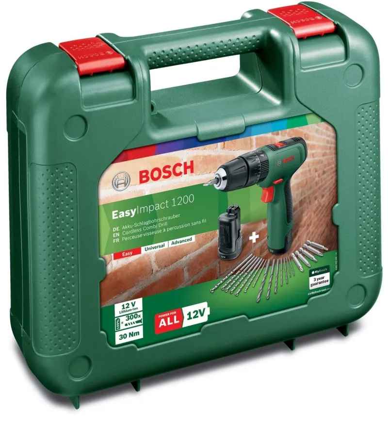 Outlet BOSCH Perceuse percussion sans fil Easy1200, 2 batteries 12V