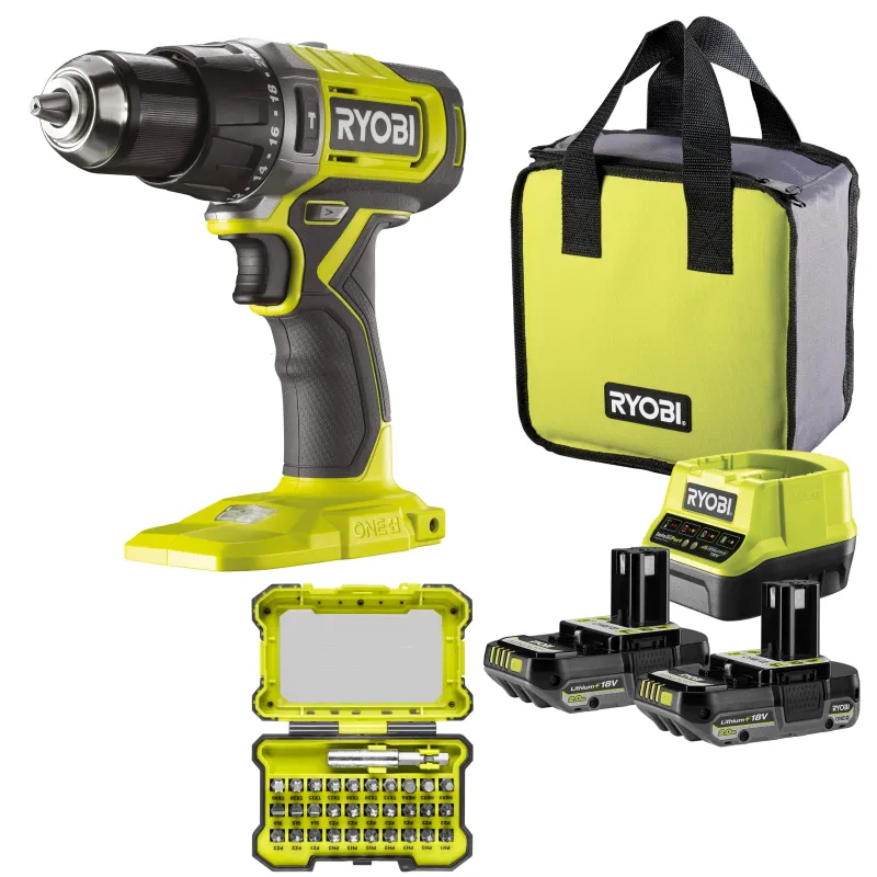 Sale RYOBI Perceuse-visseuse à percussion 18V + 2 batteries