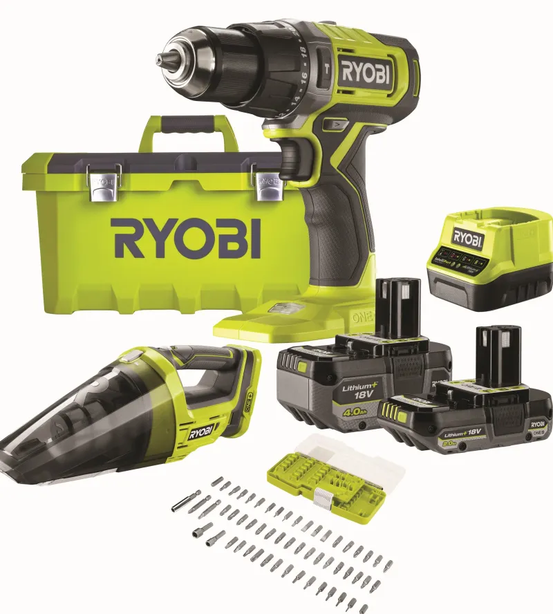 New RYOBI Perceuse-visseuse 18V ONE+ RPD 18-242VTA55L + 2 batteries
