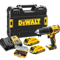 Outlet DEWALT Perceuse visseuse XR 18V 2X2Ah Li-Ion Brushless + cof. acce.