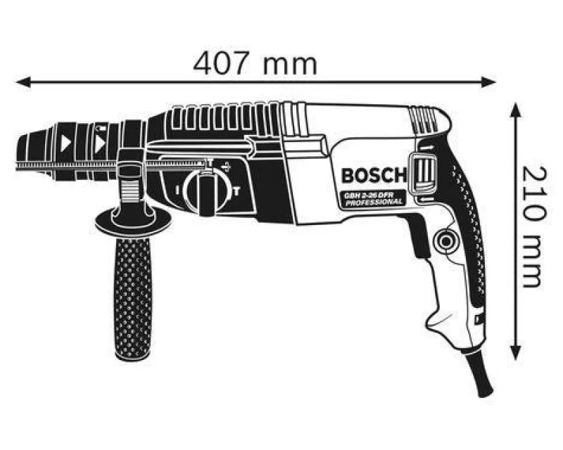 BOSCH PROFESSIONAL Perforateur burineur GBH2-26 F 830W 2.7J mandrin + coffret
