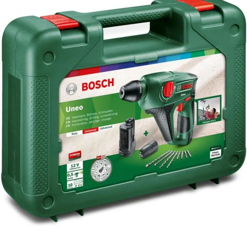 Best BOSCH Perforateur sans fil Uneo 12V, 2 batteries 2,5Ah