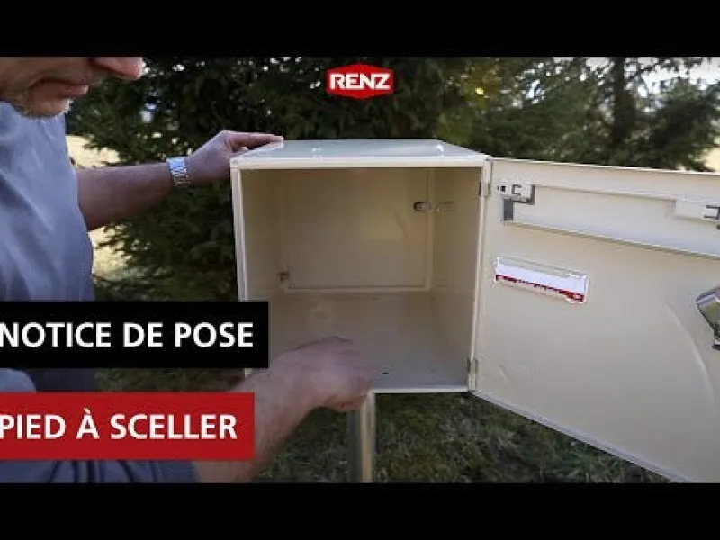 New RENZ Pied aluminium à sceller 116 cm