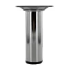 Pied rond M10 Ø30 mm acier chromé brillant H.100 mm