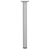 Hot Pied rond M10 Ø30 mm acier époxy blanc H.350 mm