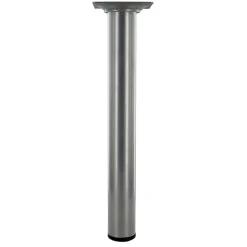 Sale Pied rond M10 Ø30mm acier époxy gris alu 250mm