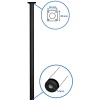 Online Pied rond M10 Ø30 mm acier époxy noir H.700 mm