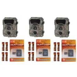Best NUM'AXES Piège photographique PIE1066 (x3 + 12 piles + 3 cartes 32GB)