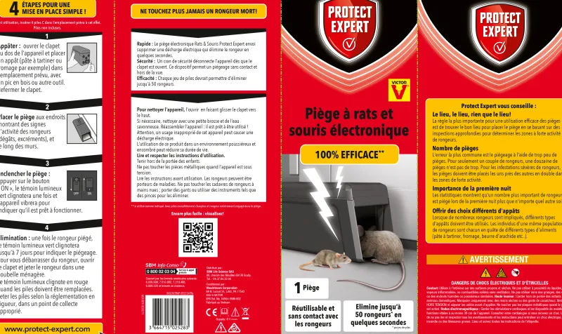 Clearance PROTECT EXPERT Piège à rat/souris électronique