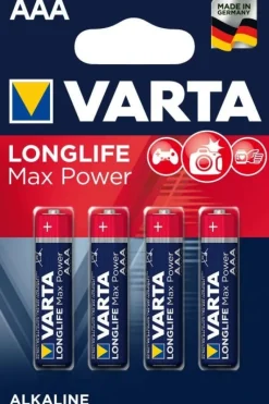 Sale VARTA Piles alcalines LR03 AAA LonglifeMaxPower (x4)