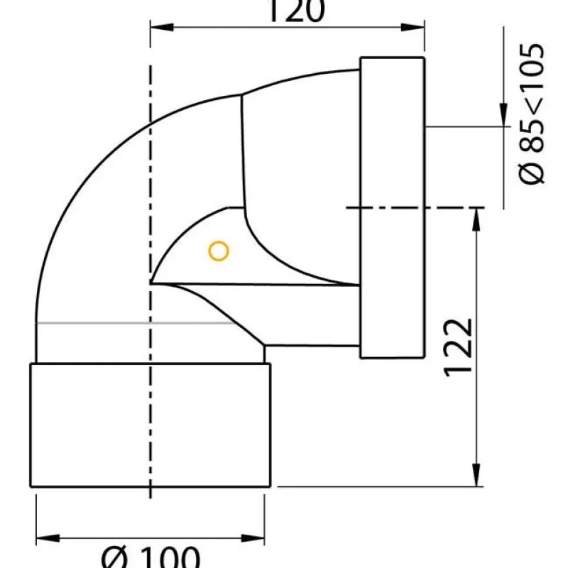 Discount WIRQUIN Pipe WC rigide courte coudée femelle Ø100mm