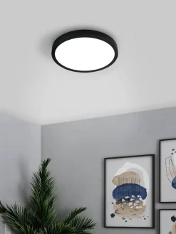 New EGLO Plafonnier Fueva 5 Led 20W-2500lm noir Ø28,5cm