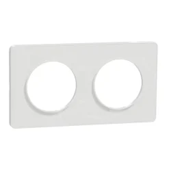Outlet SCHNEIDER Plaque de finition Odace Touch blanche 2 postes