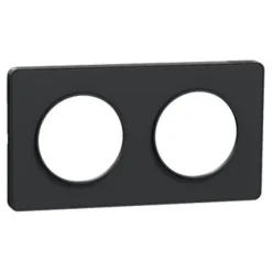 SCHNEIDER Plaque de finition Odace Touch 2 postes anthracite 71mm