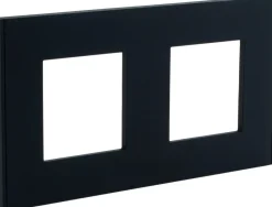 Clearance SCHNEIDER Plaque de finition Unica Déco anthracite 3 postes