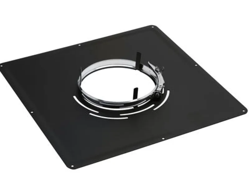 Outlet TEN Plaque de propreté 400 x 400 noire Ø140mm