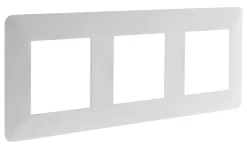 Hot ZENITECH Plaque 3 postes artezo blanc