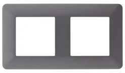 New ZENITECH Plaque 2 postes artezo titanium