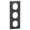 Sale SCHNEIDER Plaque 3 postes Ovalis verticale 71mm anthracite