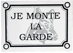 New ZOLUX Plaque signalétique pour portail "Je monte la garde"