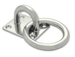 Online Platine carrée avec anneau mobile acier inoxydable