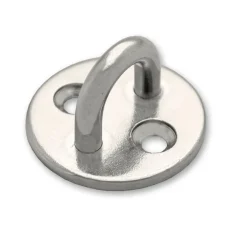 Platine de fixation ronde à oeil acier inoxydable (x2)