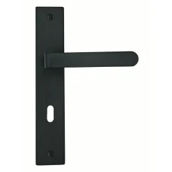 Sale Poignée de porte Onyx pêne dormant zamak noir mat 195mm