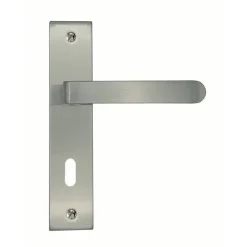 Discount Poignée de porte Onyx zamak Pêne Dormant Satiné 165mm