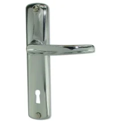 New Poignée de porte sur plaque blois zamak chromé serrure 165mm