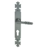 Online Poignée de porte sur plaque Brest fer gris cylindre 195mm