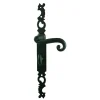 New Poignée de porte sur plaque coq fer noir condamnation 195mm