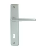 Discount Poignée de porte sur plaque gets alu argent serrure 165mm