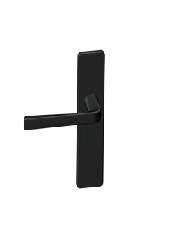 Best Poignée de porte sur plaque Kaza Basalt noir mat Bec de cane