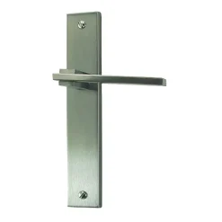 Discount Poignée de porte sur plaque manhattan zamak sans trou 195mm