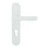 Sale Poignée de porte sur plaque tignes alu acier cylindre 165mm
