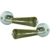 Poignée de porte sur rosace canon porcelaine gris poivre