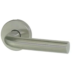 Outlet Poignée de porte sur rosace ecume inox mat