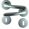 Clearance Poignée de porte sur rosace vars alu argent serrure