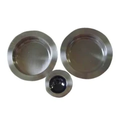 Clearance Poignee à galandage en acier nickelé satiné Ø48mm