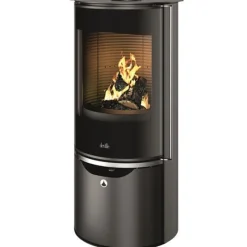 Best DEVILLE Poêle à bois Eguzki étanche longiligne noir