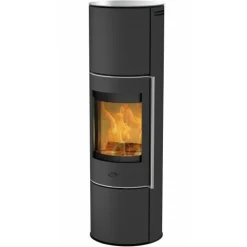 Best Poêle à bois Rondin Verre noir/dessus verre FIREPLACE